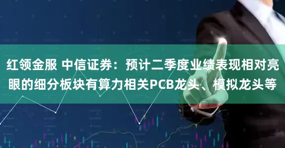 红领金服 中信证券：预计二季度业绩表现相对亮眼的细分板块有算力相关PCB龙头、模拟龙头等